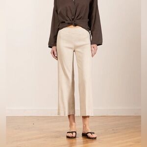 Avenue Montaigne Women’s Size 8 Alex Oatmeal Wide Leg Crop Pants